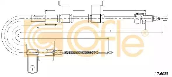 Трос стояночная тормозная система 176035 COFLE