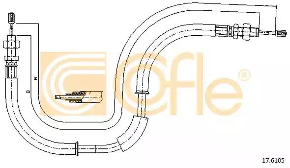 Трос стояночная тормозная система 176105 COFLE