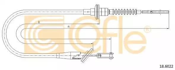 Трос управление сцеплением 186022 COFLE