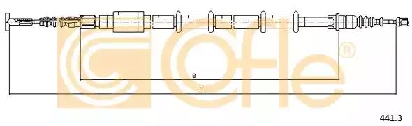 Трос стояночная тормозная система 4413 COFLE