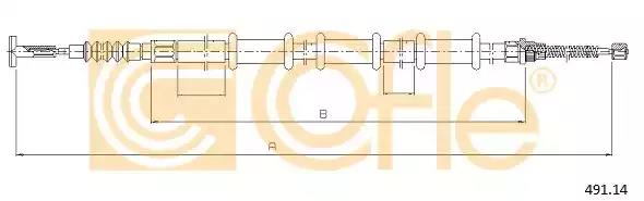 Трос стояночная тормозная система 49114 COFLE