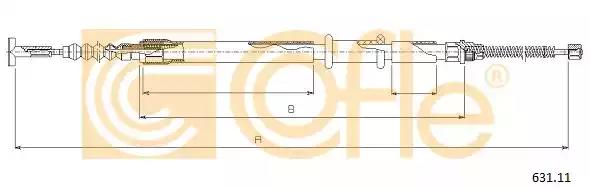 Тросовий привод, стоянкове гальмо 63111 COFLE