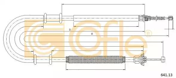 Трос ручного гальма лівий fiat doblo 1.2-1.9jtd 03.01- 64113 COFLE