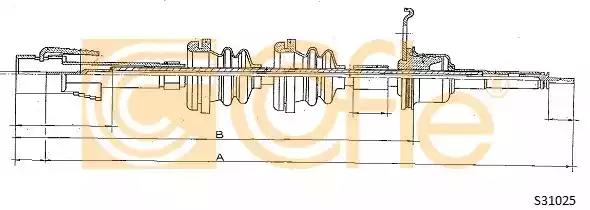 Трос спідометра S31025 COFLE