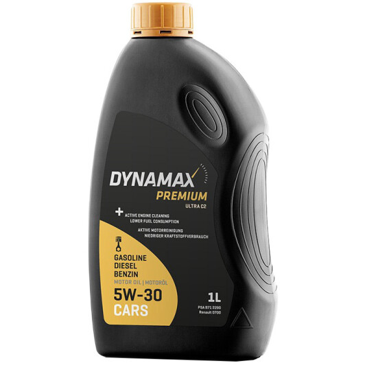 Масло моторне dynamax premium ultra c2 5w30 1l 502046 DYNAMAX