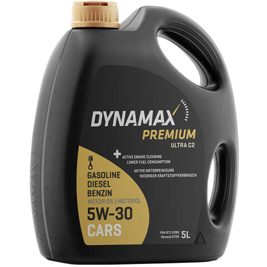 Масло моторне dynamax premium ultra c2 5w30 5l 502074 DYNAMAX
