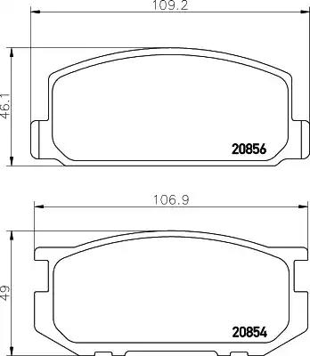Колодки дискового тормоза NP1086 NISSHINBO