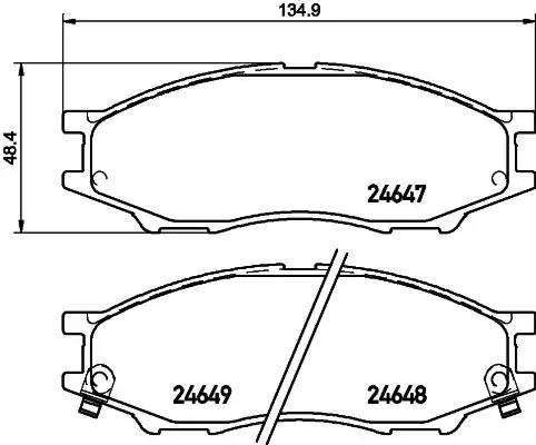 Колодки дискового тормоза NP2038 NISSHINBO