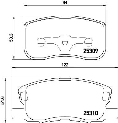 Колодки гальмівні дискові передні mitsubishi colt 1.1 1.3 1.5 04-12 ... NP3020 NISSHINBO