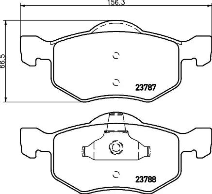 Колодки гальмівні дискові передние mazda tribute 2.0 3.0 06-08/ford... NP5028 NISSHINBO