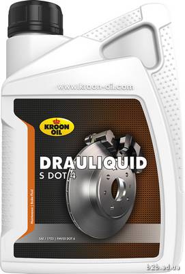 Рідина гальмівна drauliquid-s dot 4 brakefluid 1л 04206 KROON OIL