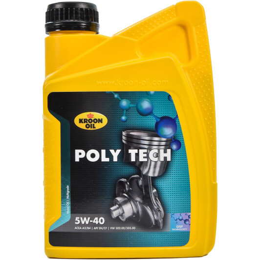 Олива моторна poly tech 5w-40 1л 36139 KROON OIL