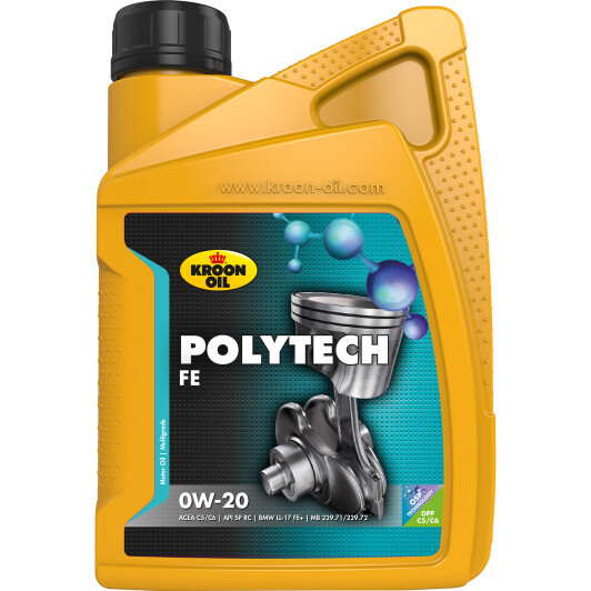 Олива моторна polytech fe 0w-20 1л 37568 KROON OIL