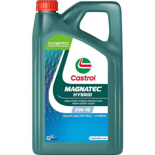 Моторна олива castrol magnatec hybrid, 0w-16, 5л 15F6FA CASTROL
