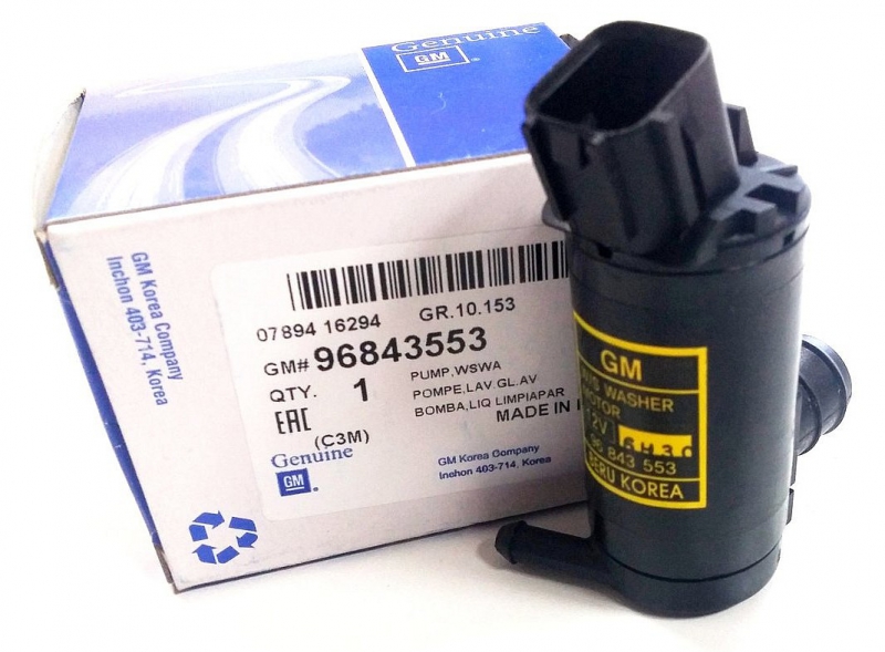 Насос подачі води для миття, система склоочисників 96843553 GENERAL MOTORS