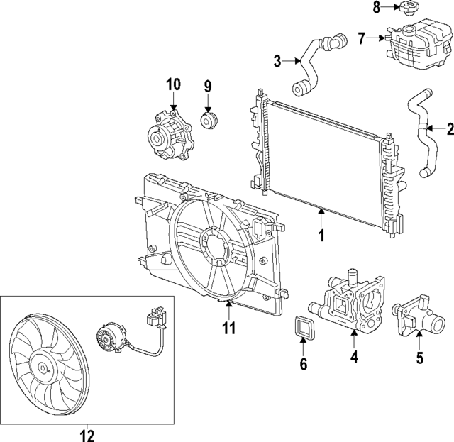 Вентилятор, система охолодження двигуна 13335182 GENERAL MOTORS