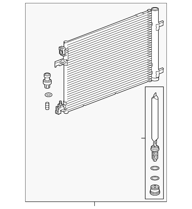 Конденсатор, система кондиціонування повітря 39140128 GENERAL MOTORS