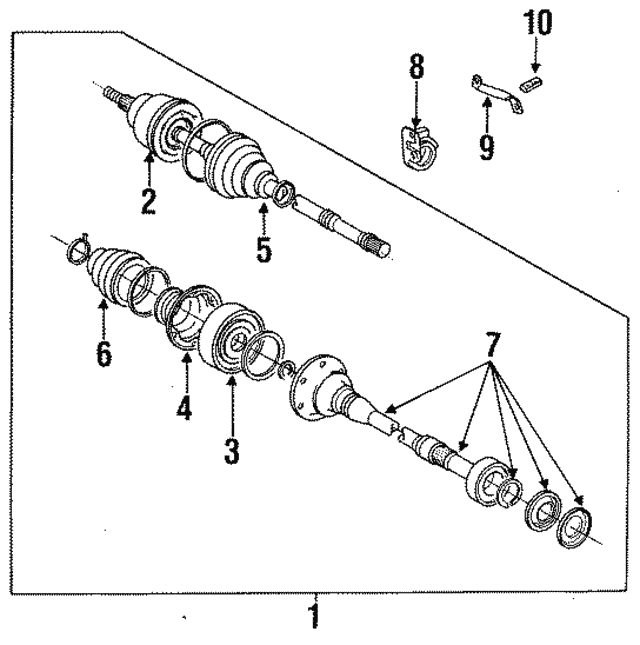 Boot kit rr drive s 0443717041 TOYOTA