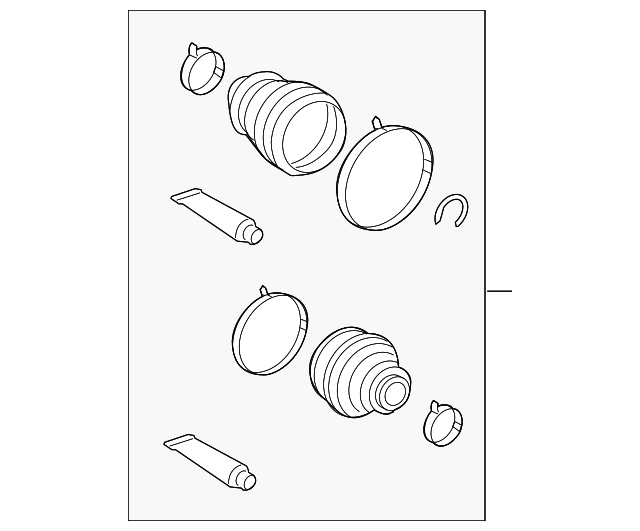 Пильовик шарніра ркш лівого к-т 0443808040 TOYOTA