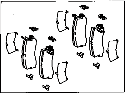 Комплект гальмівних накладок, дискове гальмо 0449220061 TOYOTA