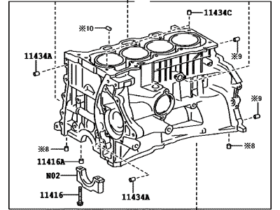 Блок циліндрів 1140139695 TOYOTA