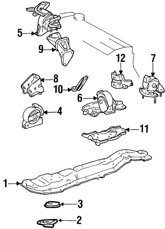 Опора двигателя передняя 1236115181 TOYOTA