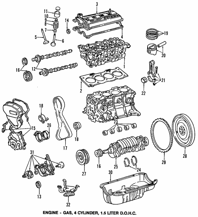 Кільця поршневі 1301111140 TOYOTA