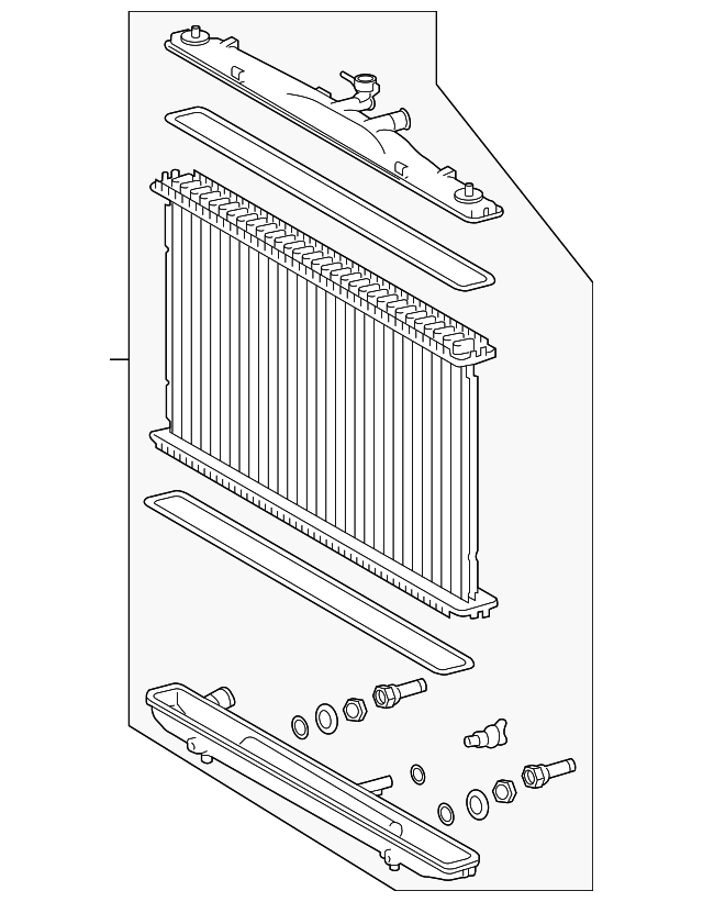 Радіатор, система охолодження двигуна 160410P260 TOYOTA