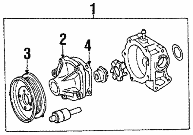 Насос водяной двигателя 1611019106 TOYOTA