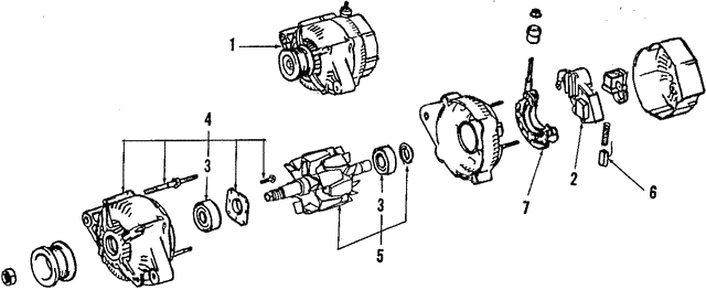 Щетки генератора 2737170300 TOYOTA