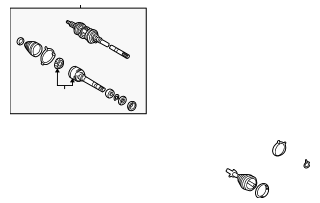 Shaft assy fr drive 434100W100 TOYOTA