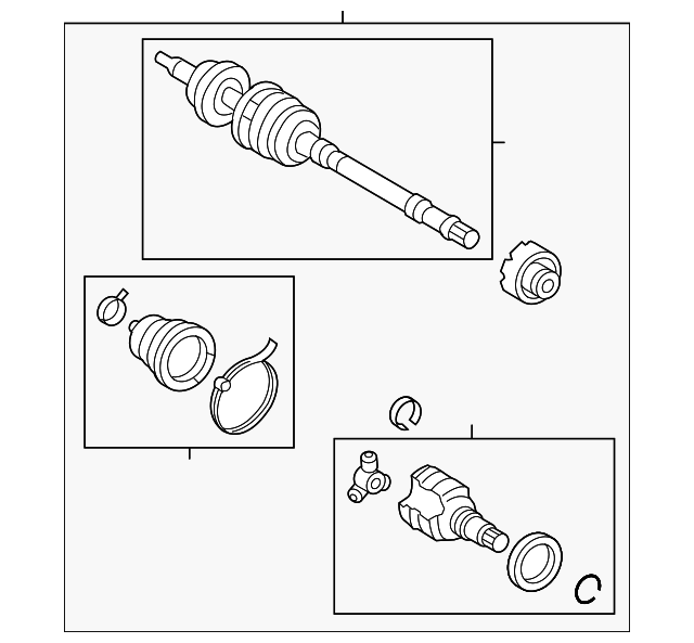 Комплект шарнірів, приводний вал 4341052211 TOYOTA