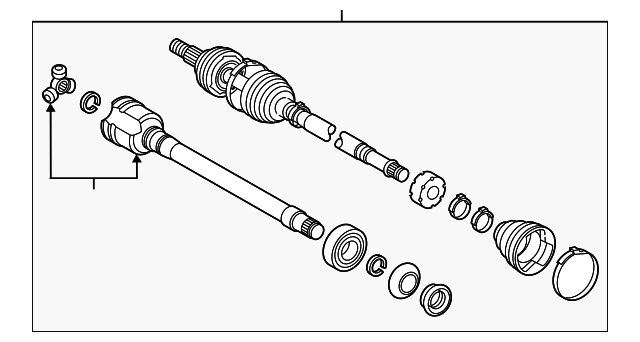 Shaft assy fr drive 4342006812 TOYOTA