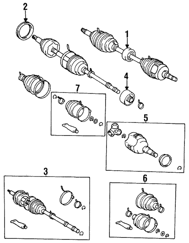 Комплект шарнірів, приводний вал 4346029167 TOYOTA