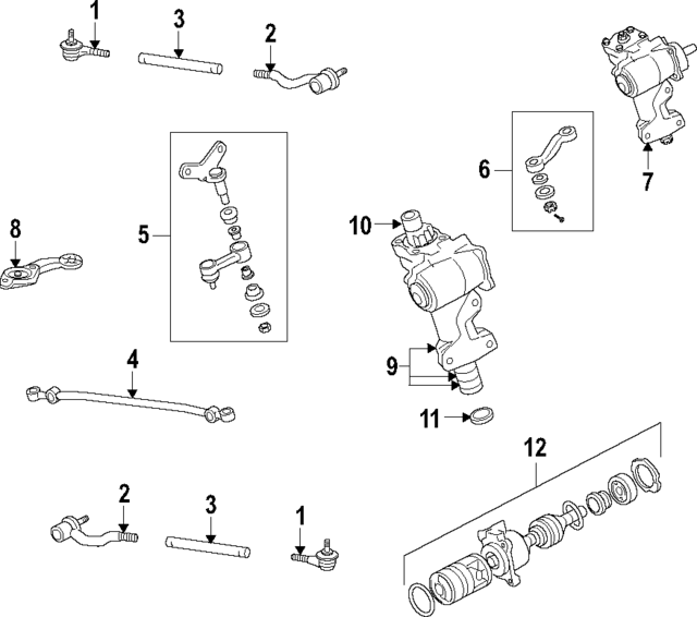 Наконечник, поперечна кермова тяга 4540629105 TOYOTA
