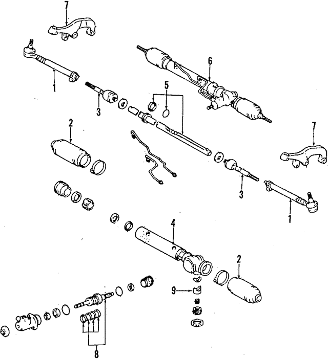 Осьовий шарнір, поперечна кермова тяга 4550329125 TOYOTA