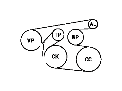 Ремень привода навесного оборудования 9091602468 TOYOTA