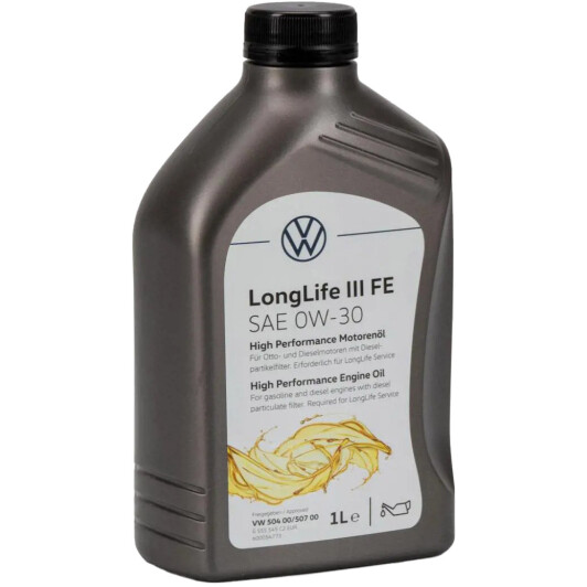 Олива моторна синтетична vag longlife iii fe 0w-30 1л GS55545C2 VAG