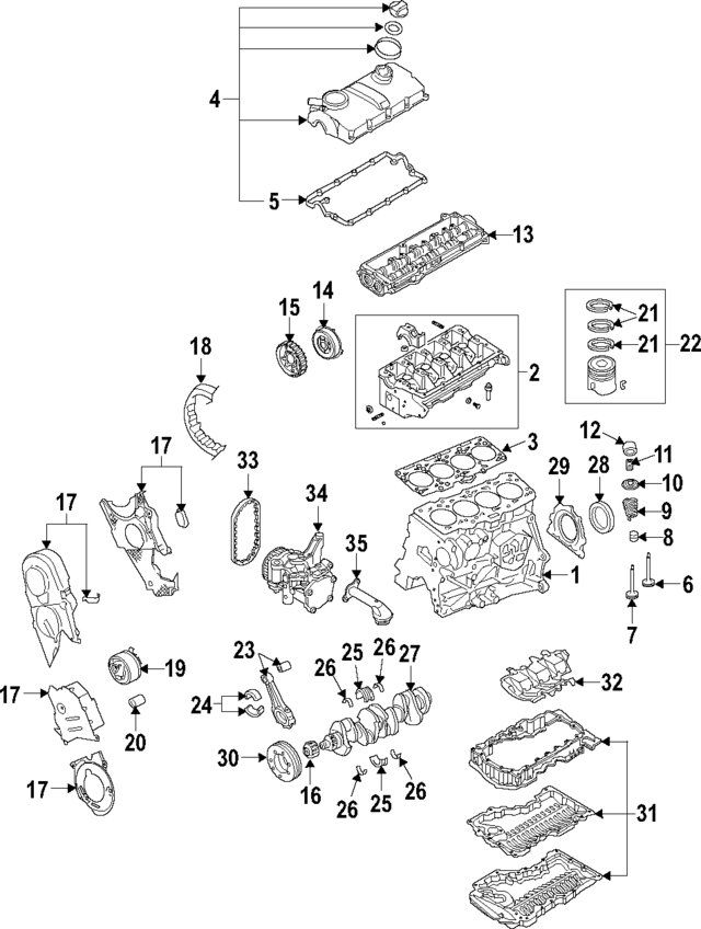 Кришка колінвалу задня 04L103171 VAG