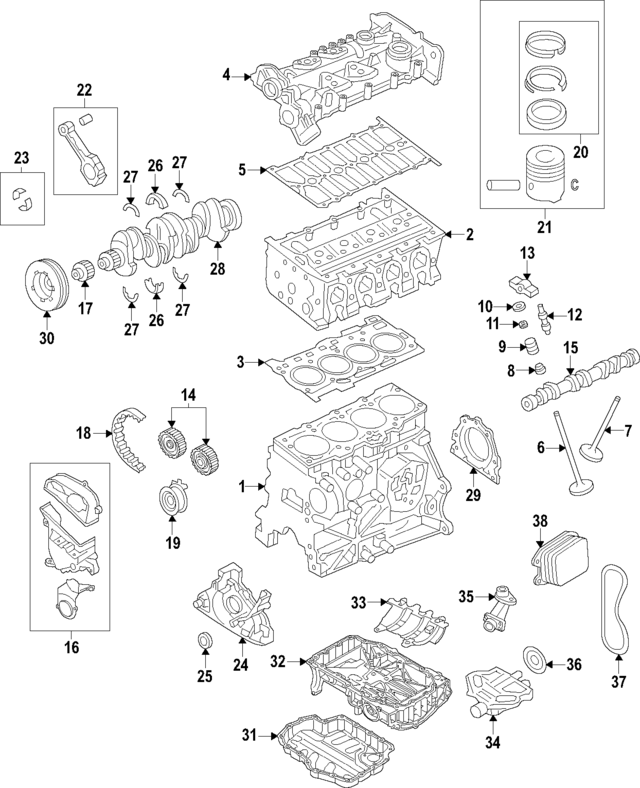 Комплект зубчастих ременів 05E109479 VAG