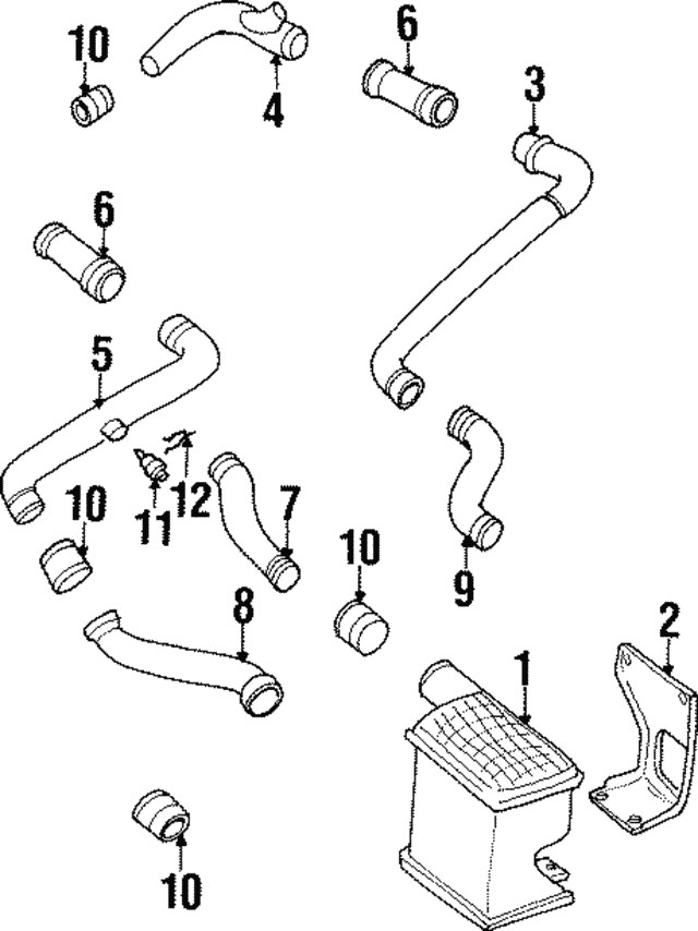 Шланг подачі наддувального повітря 1H0145834E VAG