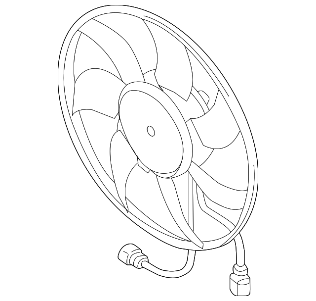 Вентилятор, система охолодження двигуна 5Q0959455BJ VAG