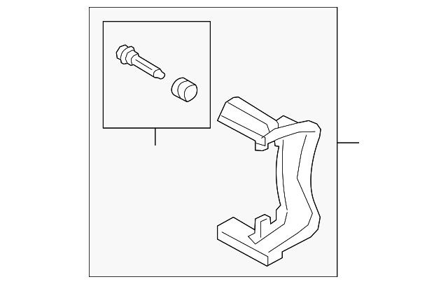 Скоба суппорта гальмівного з направл. прав. vw passat 16-  golf... 5QM615426A VAG