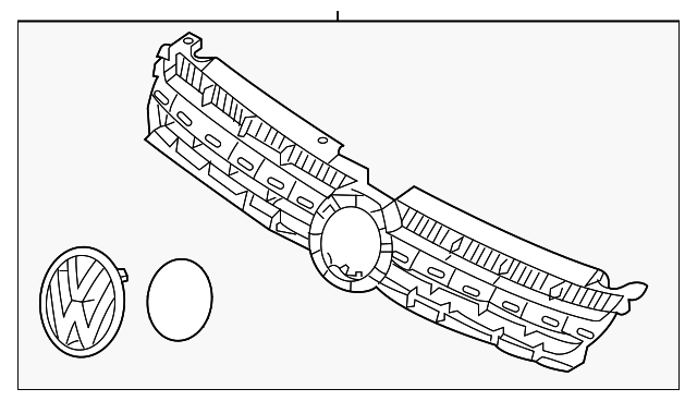 Решітка радіатора 7P6853651AZLL VAG