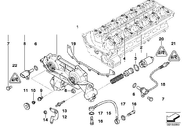 Заглушка розподільного валу m52/m54 11361433513 BMW
