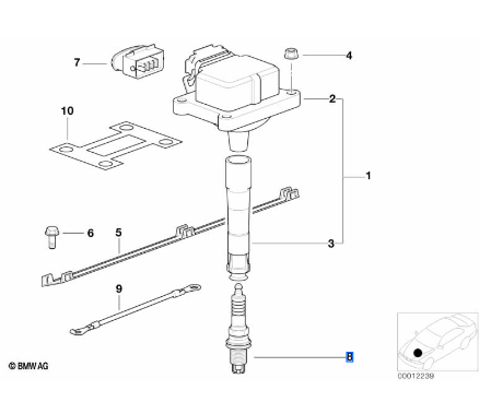 Свічка запалювання 12129061867 BMW