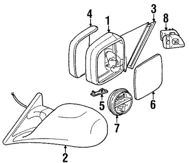 Накладка, зовнішнє дзеркало 51168119159 BMW
