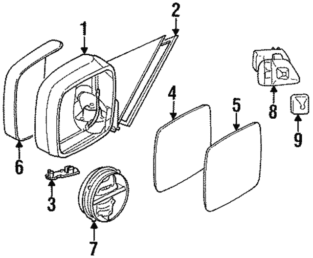 Дзеркальне скло, зовнішнє дзеркало 51168119711 BMW