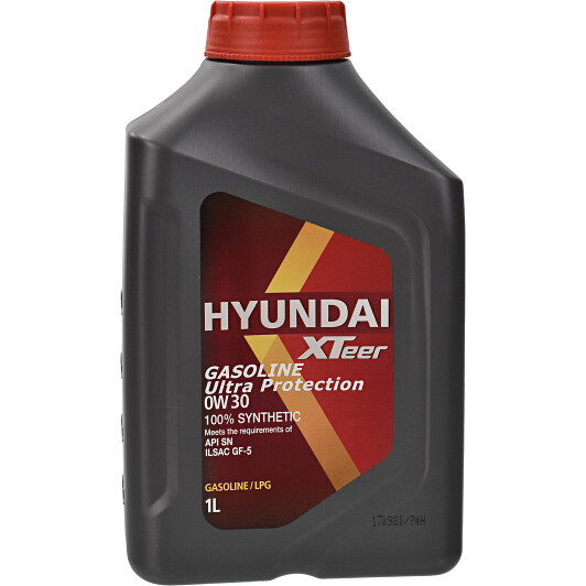 Олива моторна 0w-30 xteer hyundai бенз gasoline ultra protection sn/gf-5   1л... 1011122 HY KI