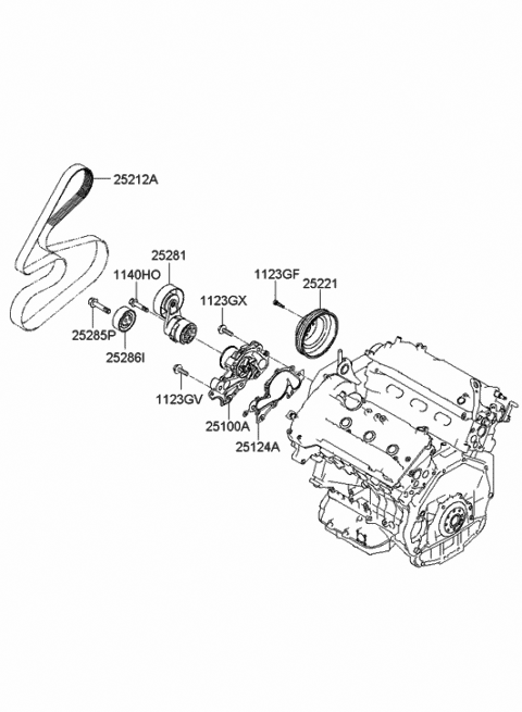 Насос охолоджувальної рідини, охолодження двигуна 251003E000 HY KI